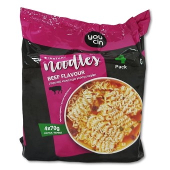 YOU CIN NOODLES ΜΟΣΧΑΡΙ (4*70g)*15