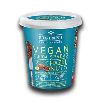 SISINNI ΠΡΑΛΙΝΑ ΦΟΥΝΤΟΥΚΙΟΥ ΜΕ ΚΑΚΑΟ VEGAN (PET) 400g*12