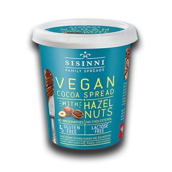 SISINNI ΠΡΑΛΙΝΑ ΦΟΥΝΤΟΥΚΙΟΥ ΜΕ ΚΑΚΑΟ VEGAN (PET) 400g*12