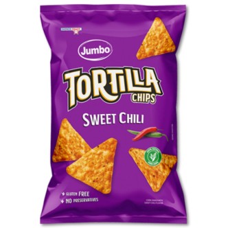 JUMBO TORTILIA CHIPS SWEET CHILI 100g*18