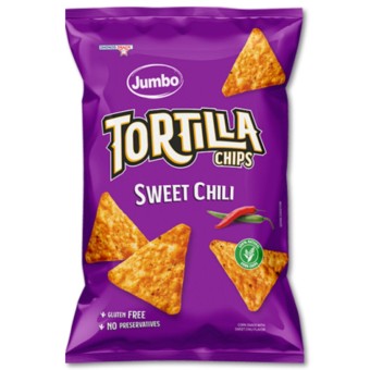 JUMBO TORTILIA CHIPS SWEET CHILI 100g*18