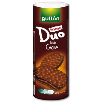 ΜΠΙΣΚΟΤΑ ΙΤΑΛΙΑΣ GULLON MEGA DUO DOUBLE CACAO 500g*20