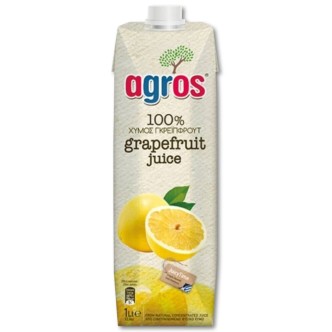 AGROS ΧΥΜΟΣ ΓΚΡΕΙΠΦΡΟΥΤ Φ.Χ.(100%) 1LT*12TEM