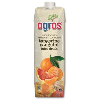 AGROS ΧΥΜΟΣ ΜΑΝΤΑΡΙΝΙ-ΣΑΓΚΟΥΙΝΙ 1LT*12TEM