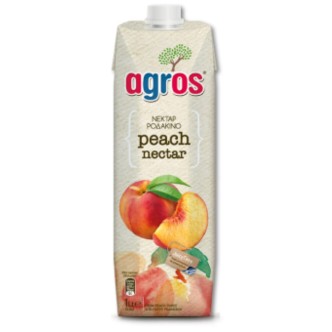 AGROS ΧΥΜΟΣ ΡΟΔΑΚΙΝΟ ΝΕΚΤΑΡ 1LT*12TEM