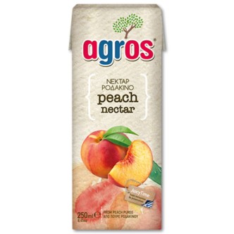 AGROS ΧΥΜΟΣ ΡΟΔΑΚΙΝΟ ΝΕΚΤΑΡ 250ml *27