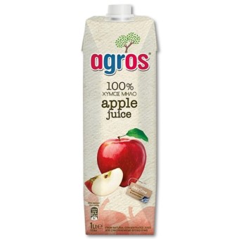 AGROS ΧΥΜΟΣ ΜΗΛΟ Φ.Χ.(100%) 1LT*12TEM