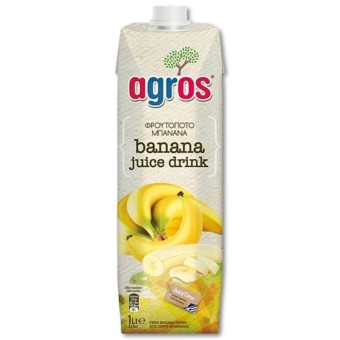 AGROS ΧΥΜΟΣ ΜΠΑΝΑΝΑ 1LT*12TEM