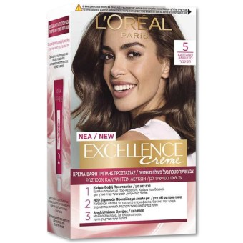 EXCELLENCE ΚΡΕΜΑ ΒΑΦΗΣ ΜΑΛΛΙΩΝ (5.0) ΚΑΣΤΑΝΟ ΑΝΟΙΧΤΟ  48m*6