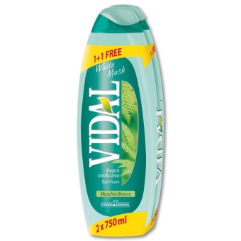 VIDAL ΑΦΡΟΛΟΥΤΡΟ WHITE MUSK 750m (1+1Δ)*6 $