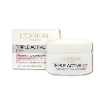 L'OREAL ΚΡΕΜΑ TRIPLE ACTIVE 24Ω ΕΝΥΔΑΤΩΣΗ ΞΗΡΕΣ-ΕΥΑΙΣΘΗΤΕΣ ΕΠΙΔΕΡΜΙΔΕΣ 50m*6