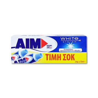 AIM ΟΔΟΝΤΟΠΑΣΤΑ WHITE SYSTEM (2*75m)*12