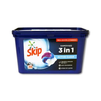 SKIP PODS 3IN1 ACTIVE CLEAN 38MZ*3