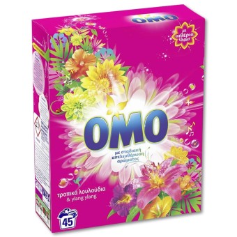 OMO ΣΚΟΝΗ ΠΛΥΝΤ.ΤΡΟΠΙΚΑ ΛΟΥΛΟΥΔΙΑ (45ΜΖ) 2,520kg*4