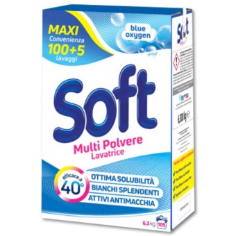 SOFT ΣΚΟΝΗ ΠΛΥΝΤ. ΡΟΥΧΩΝ BLUE OXIGEN (105ΜΖ) 6,3kg
