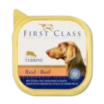 ΤΡΟΦΗ ΣΚΥΛΟΥ FIRST CLASS ΜΟΣΧΑΡΙ ΠΑΤΕ 300g*18