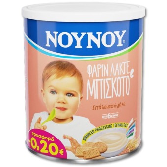 ΦΑΡΙΝ ΛΑΚΤΕ ΜΠΙΣΚΟΤΟ ΝΟΥΝΟΥ (-0,20€) 300g*12