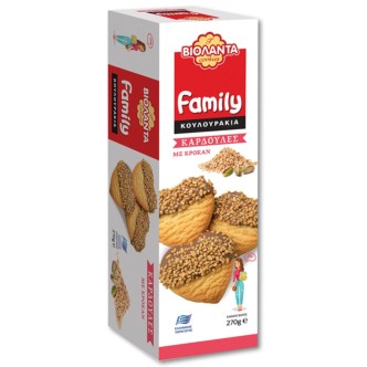 ΚΟΥΛΟΥΡΑΚΙΑ ΒΙΟΛΑΝΤΑ FAMILY ΚΑΡΔΟΥΛΕΣ ΜΕ ΚΡΟΚΑΝ 270g*9