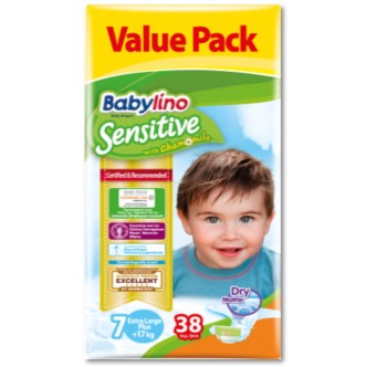 BABYLINO SENSITIVE Νο7 EX.LARGE PLUS(15+kg)(ΠΚ-36ΤΜ)*5